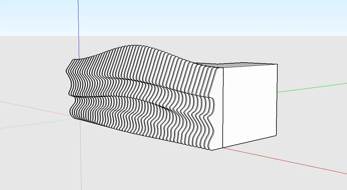 Digital model — sectioned rib form study