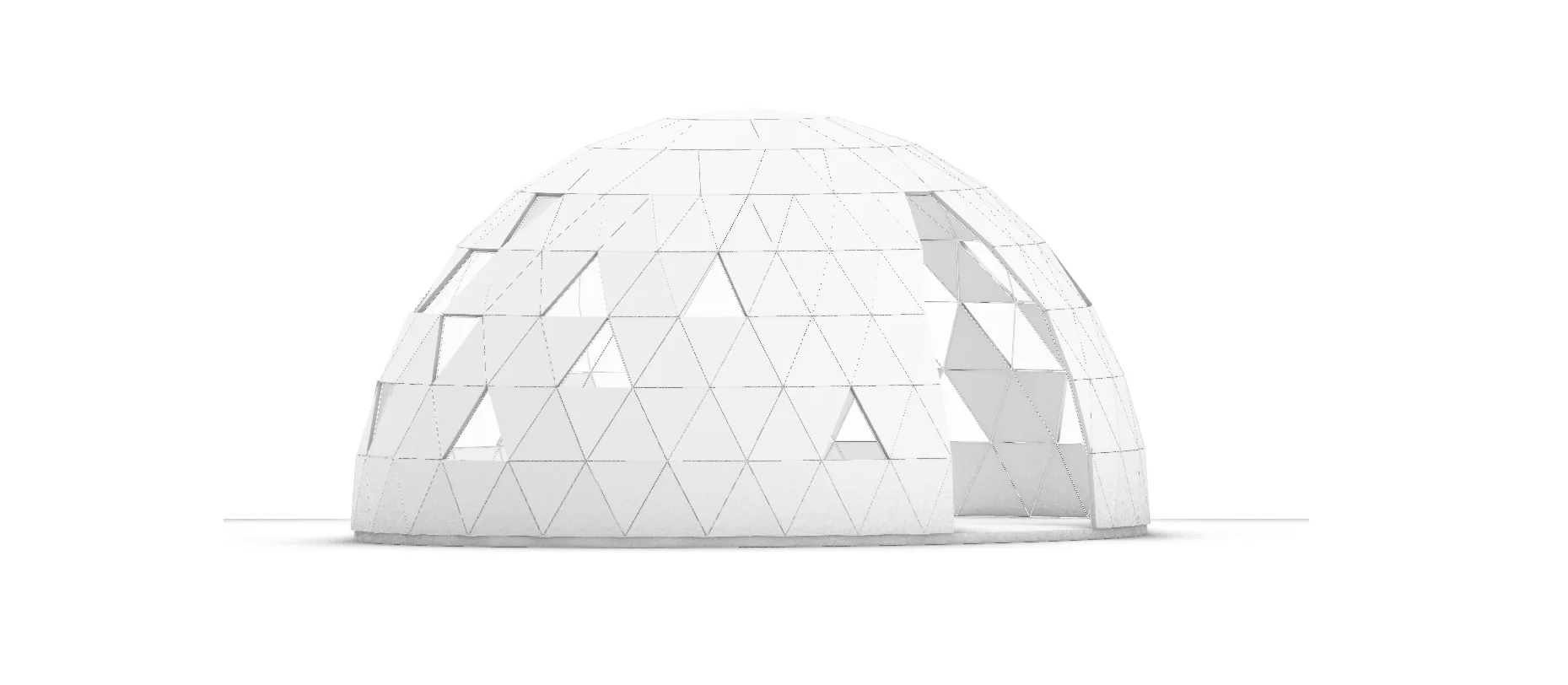 Ground cabin — geodesic dome study model